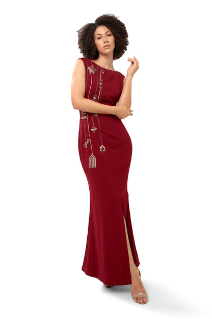 RED METROPOLITAN DRESS