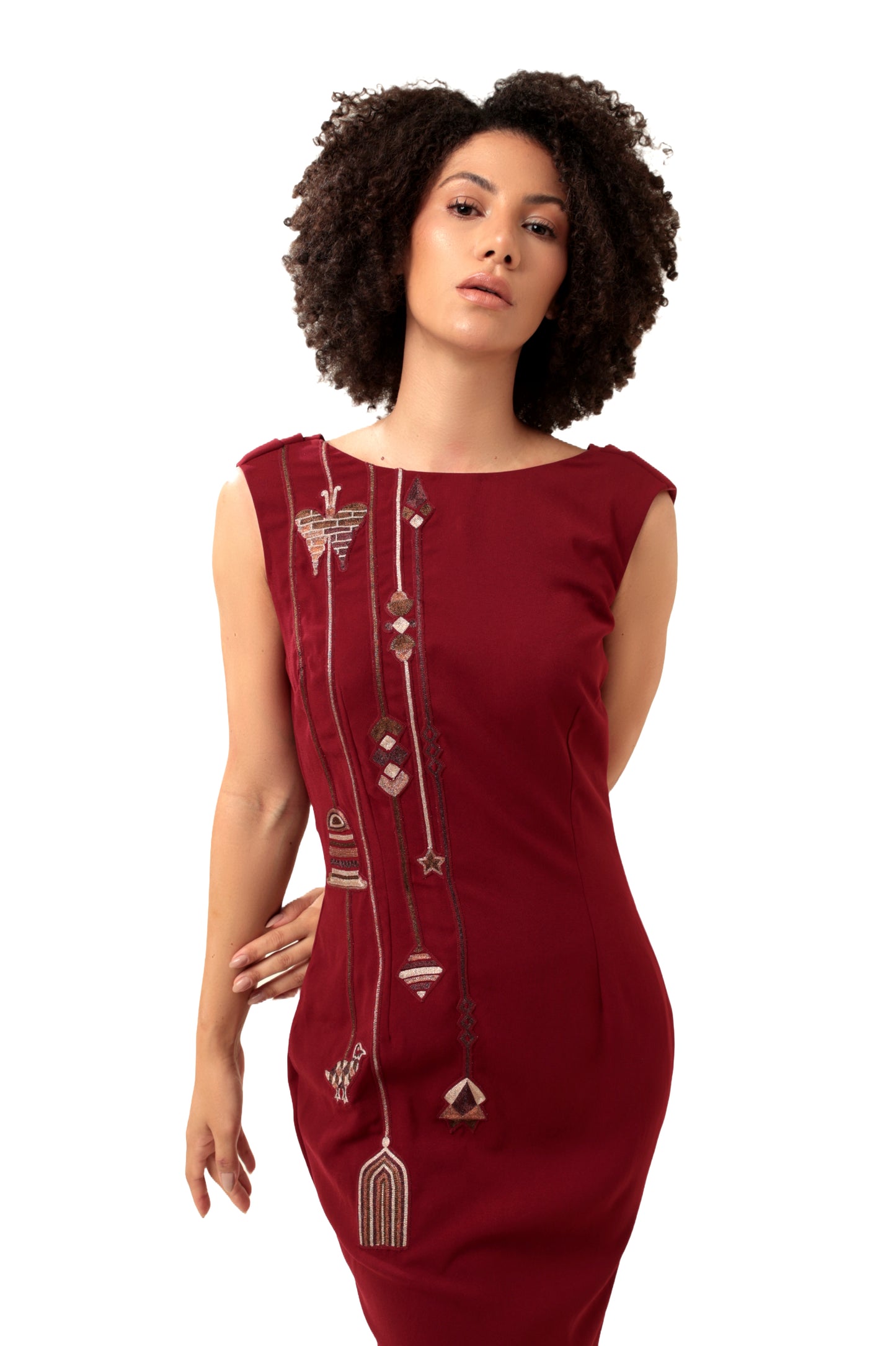 RED METROPOLITAN DRESS
