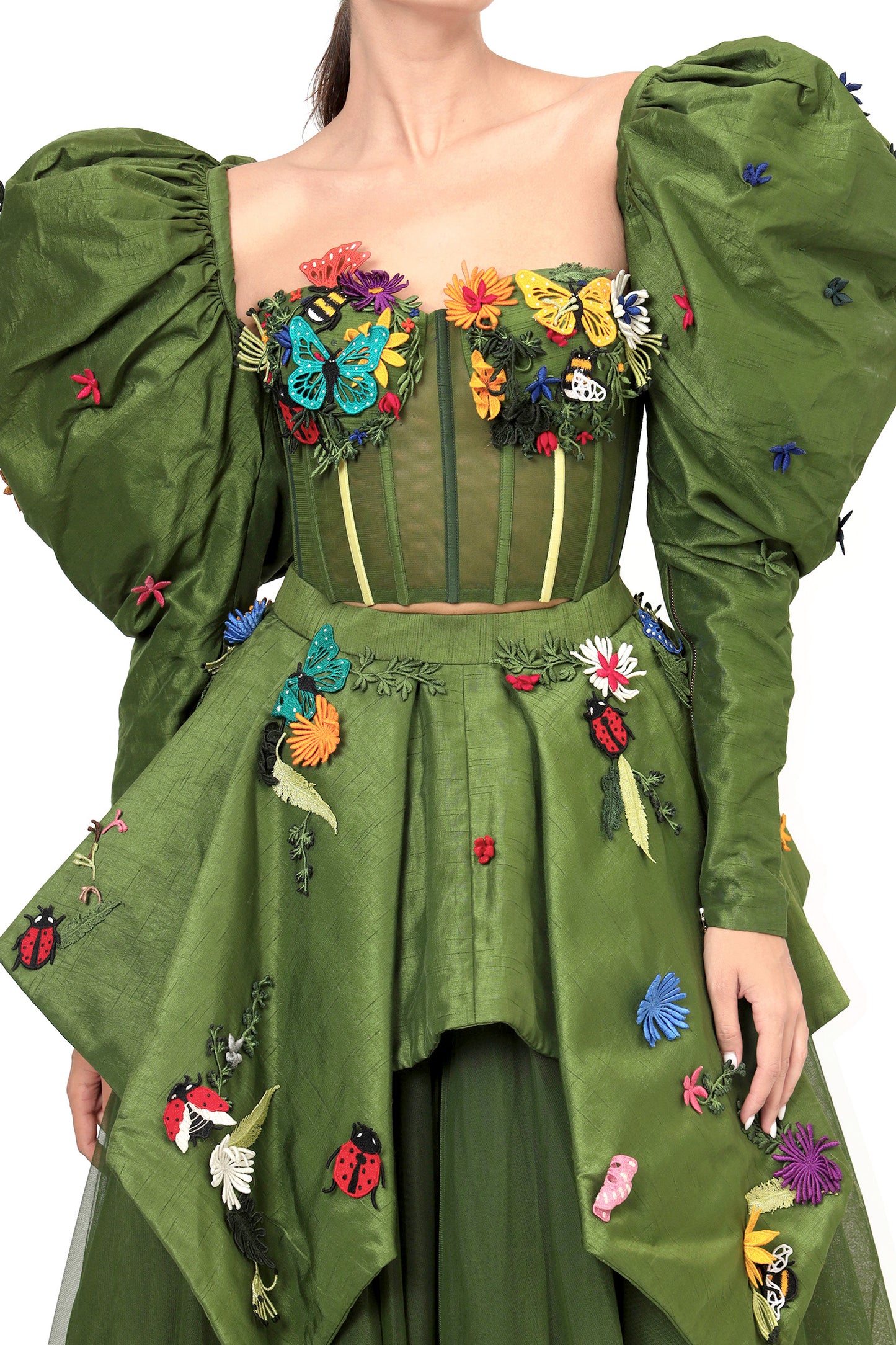 GREEN NIRVANA LEHENGA SET