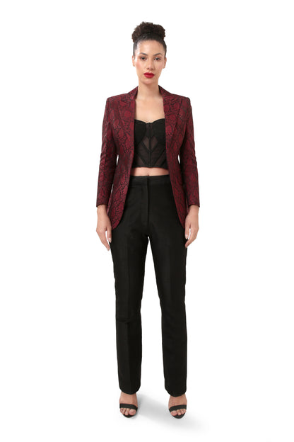 RED OMERTA BLAZER SET