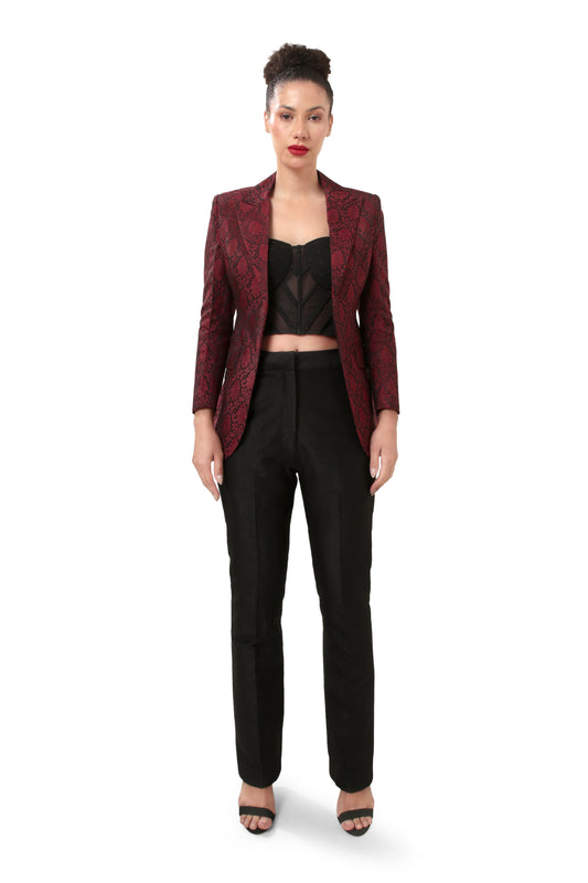 RED OMERTA BLAZER SET