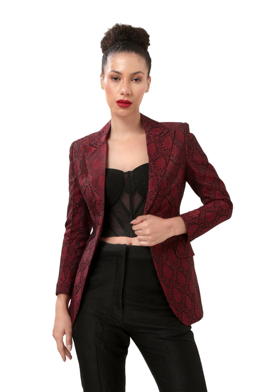 RED OMERTA BLAZER