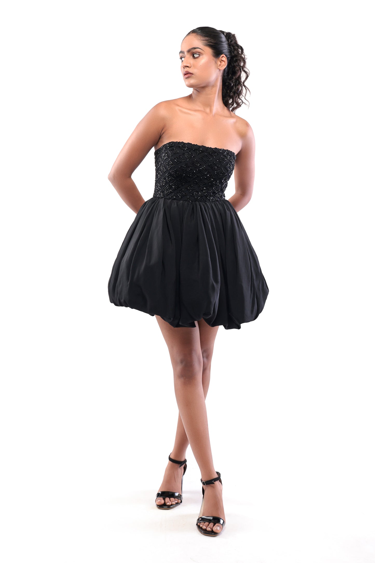 BLACK MIDNIGHT SCULPT DRESS