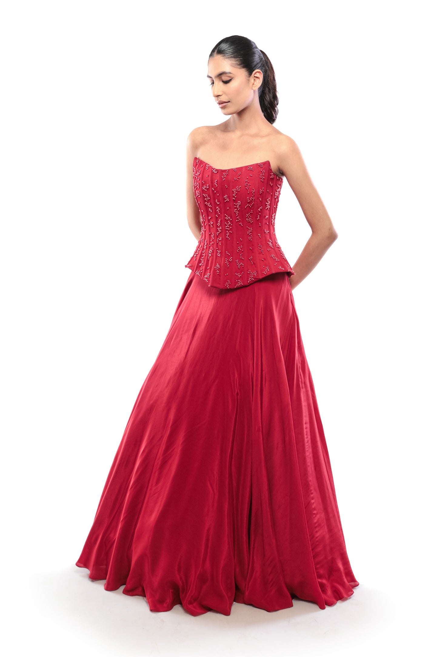 RED DEVOTION CORSET TOP