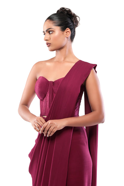 WINE CORSET TOP