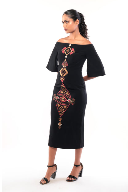 BLACK BOLD AXIS DRESS