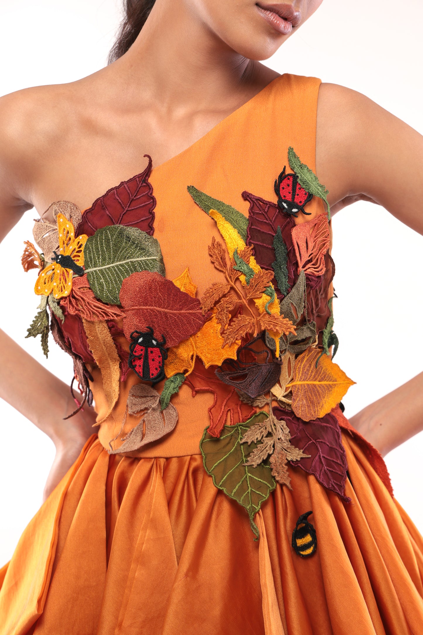 ORANGE ENCHANTED WOOD DRESS