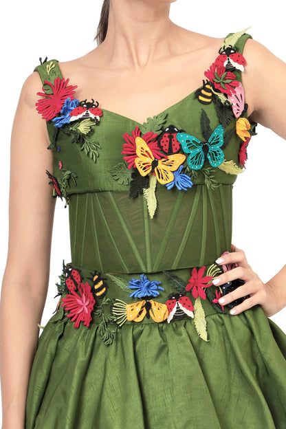 GREEN HIDEAWAY CORSET TOP