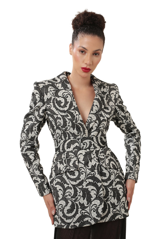 BLACK AND WHITE SOVEREIGN BLAZER