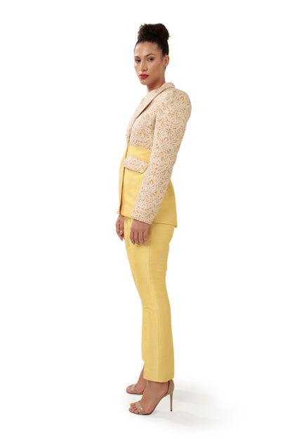 YELLOW OMICRON BLAZER SET