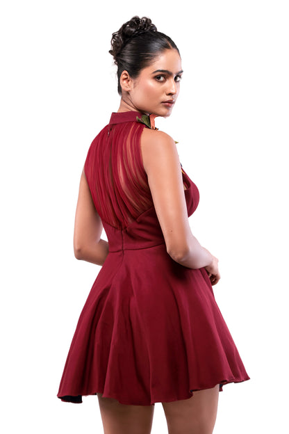 CRIMSON FOLIAGE DRESS