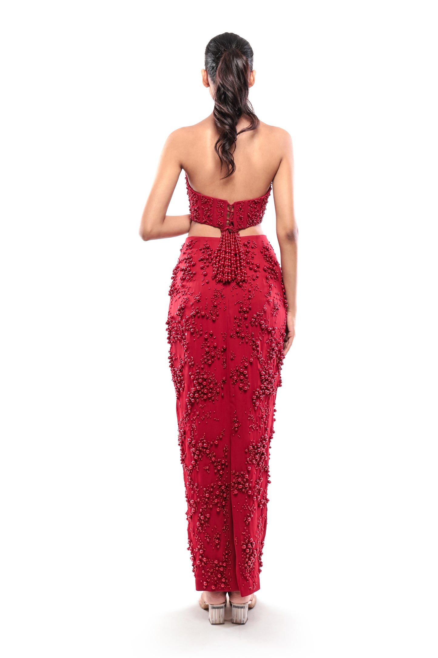 RED CUPID'S WHISPER SKIRT SET