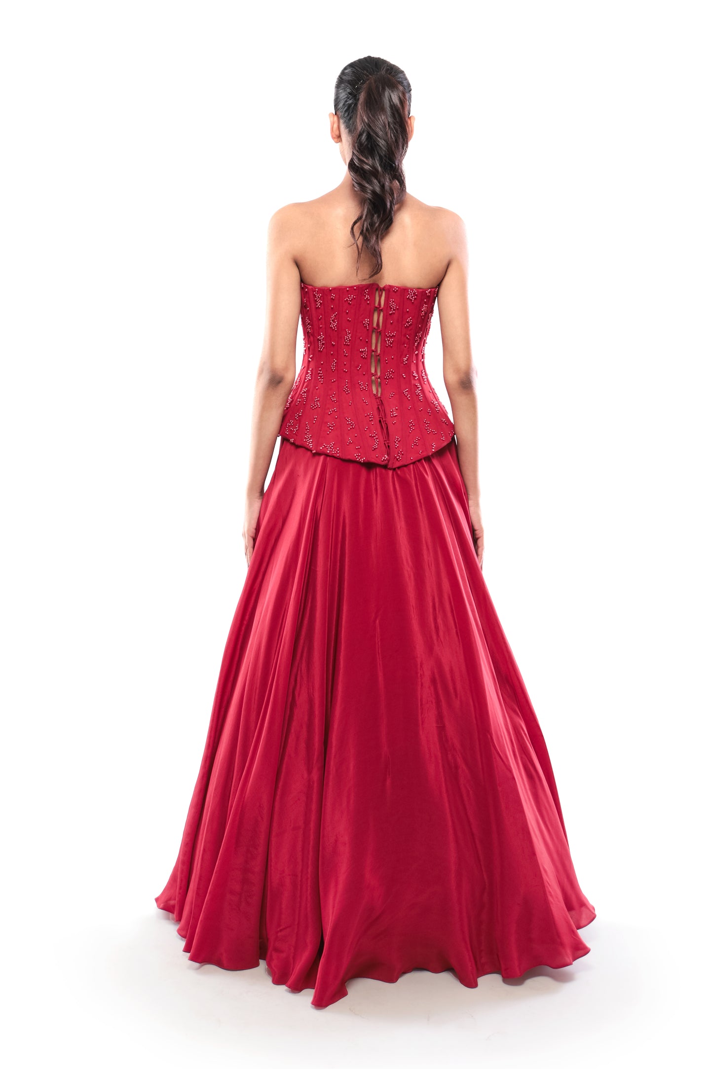 RED DEVOTION LEHENGA SET