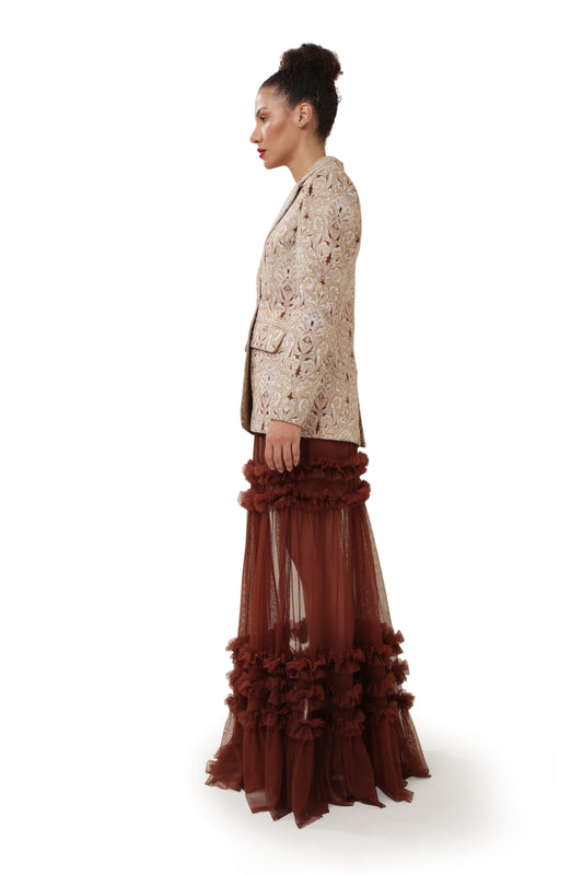 BROWN DOMINION BLAZER SET