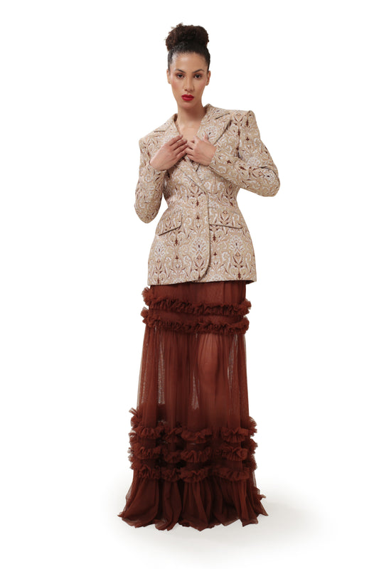 BROWN DOMINION BLAZER SET