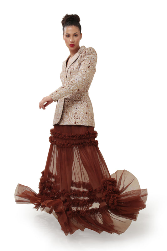 BROWN DOMINION SKIRT