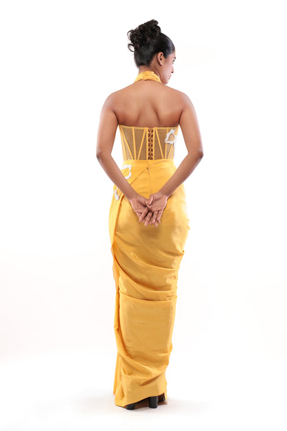 YELLOW SAFFRON KISS SKIRT SET