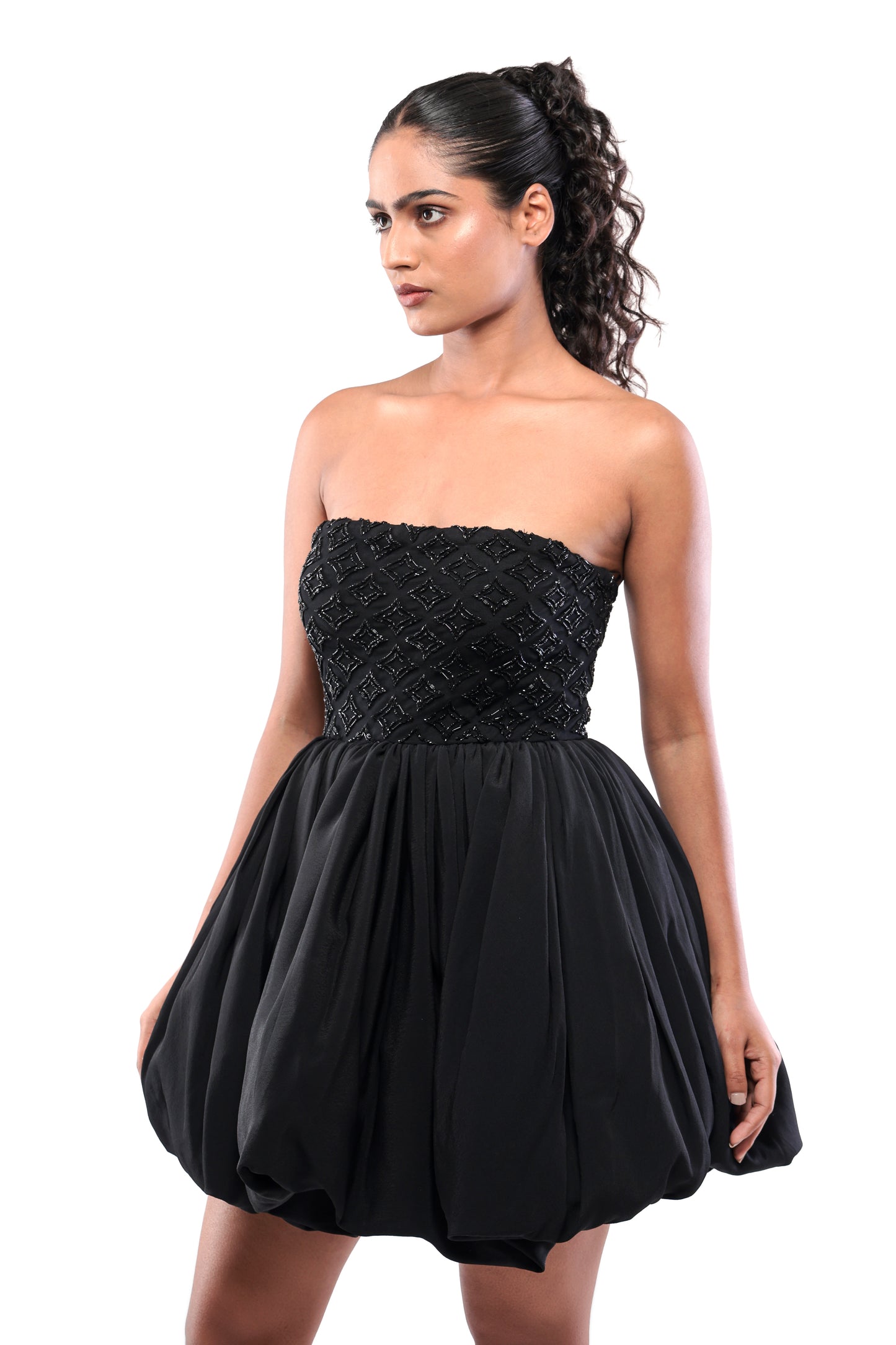 BLACK MIDNIGHT SCULPT DRESS