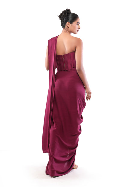 WINE CORSET TOP