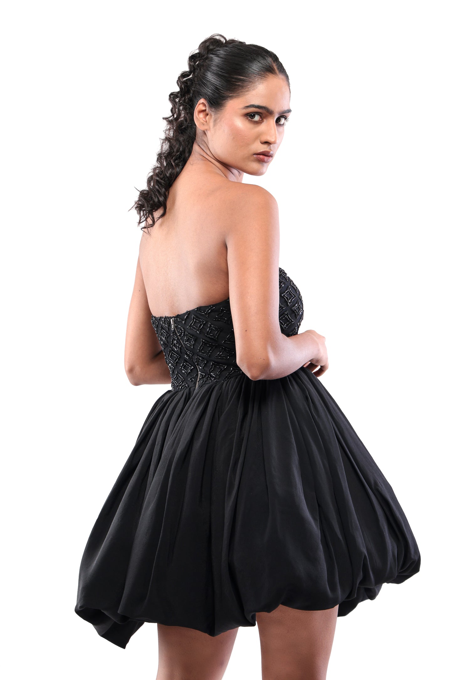 BLACK MIDNIGHT SCULPT DRESS