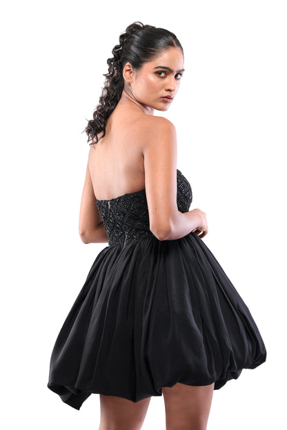 BLACK MIDNIGHT SCULPT DRESS
