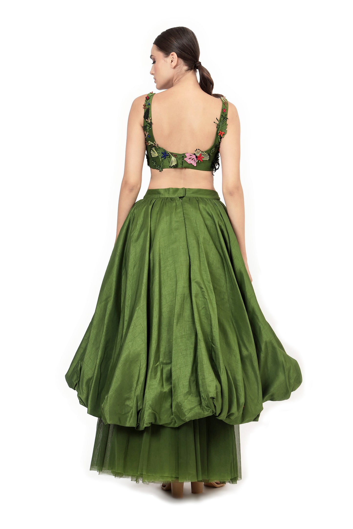 GREEN SOLITUDE SKIRT SET
