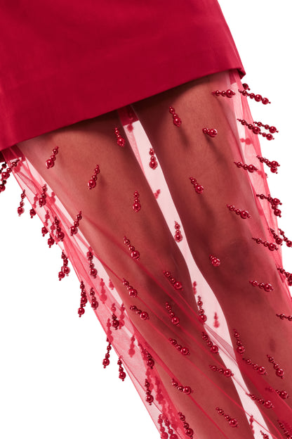 RED ENCHANTED SKIRT SET