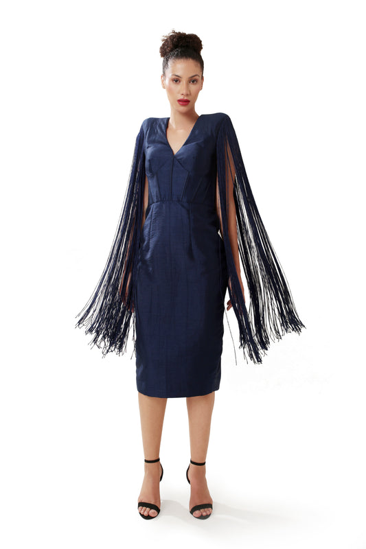 NAVY BLUE STARLESS SEA DRESS