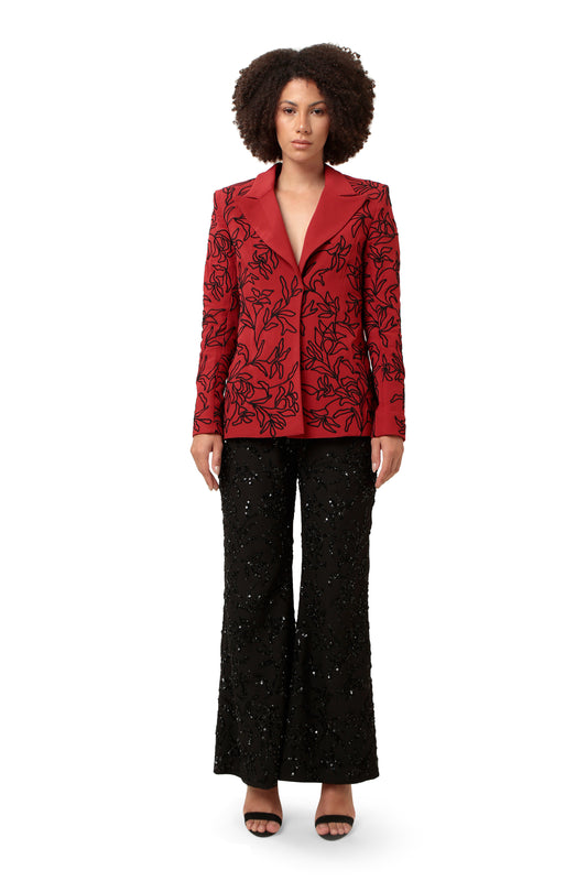 RED FIRE AND SHADOW BLAZER