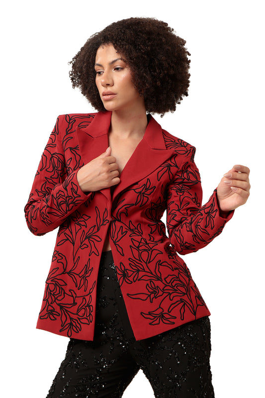RED FIRE AND SHADOW BLAZER