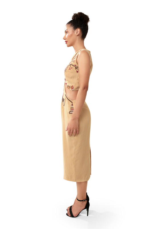 BEIGE SIDEWALK DRESS