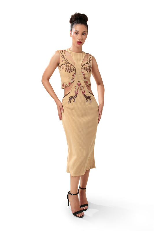 BEIGE SIDEWALK DRESS