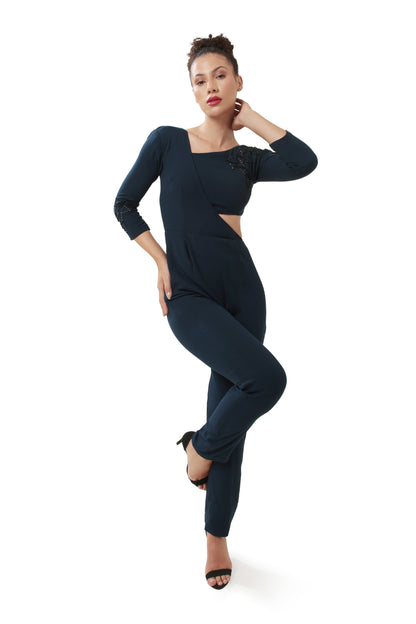 NAVY BLUE DEEP ECHO JUMPSUIT