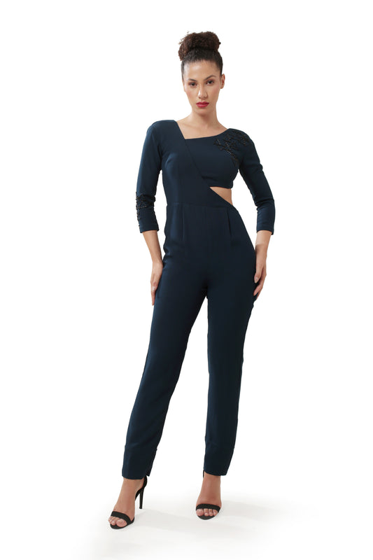 NAVY BLUE DEEP ECHO JUMPSUIT