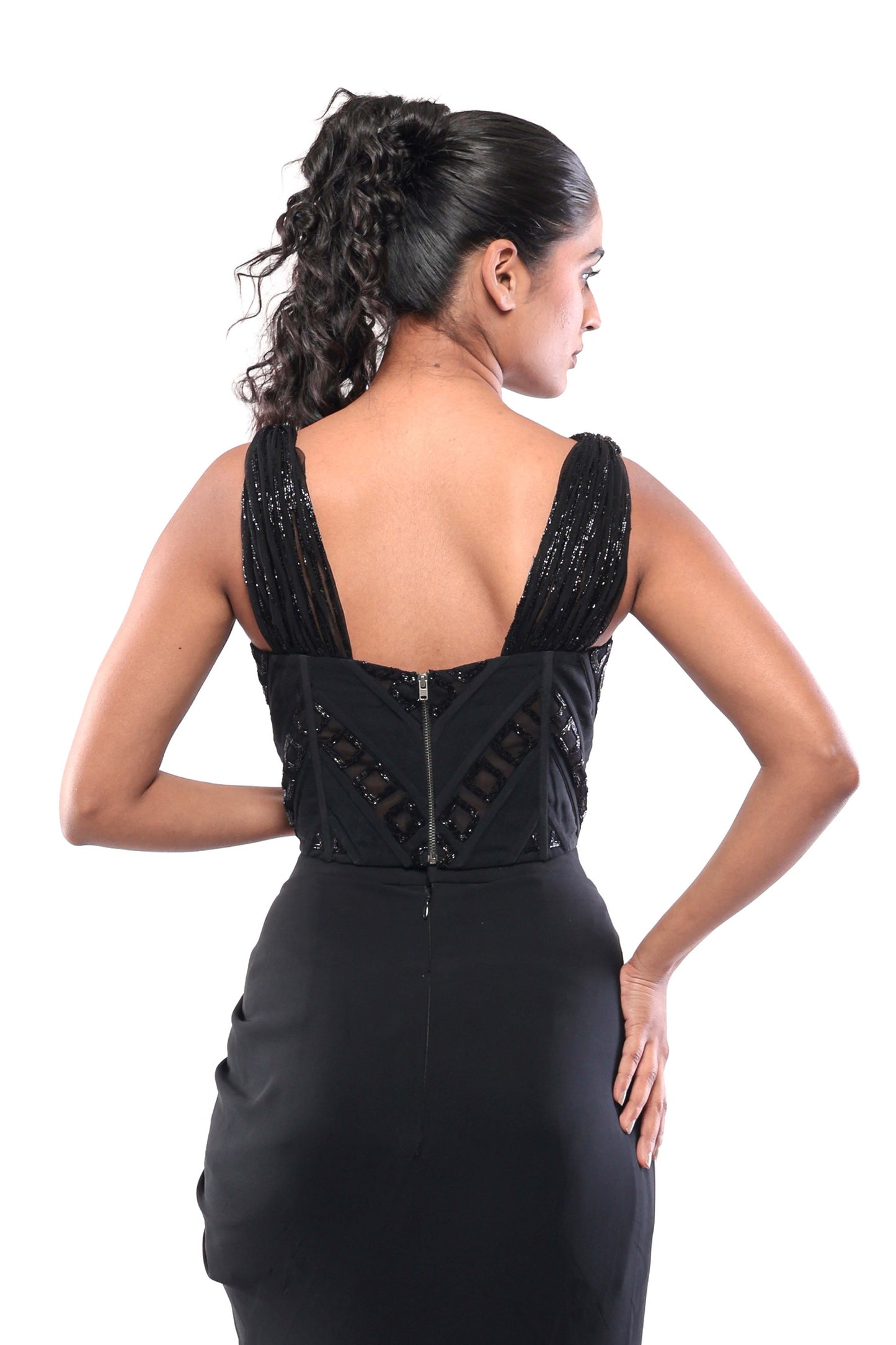 BLACK MIDNIGHT MIRAGE CORSET TOP