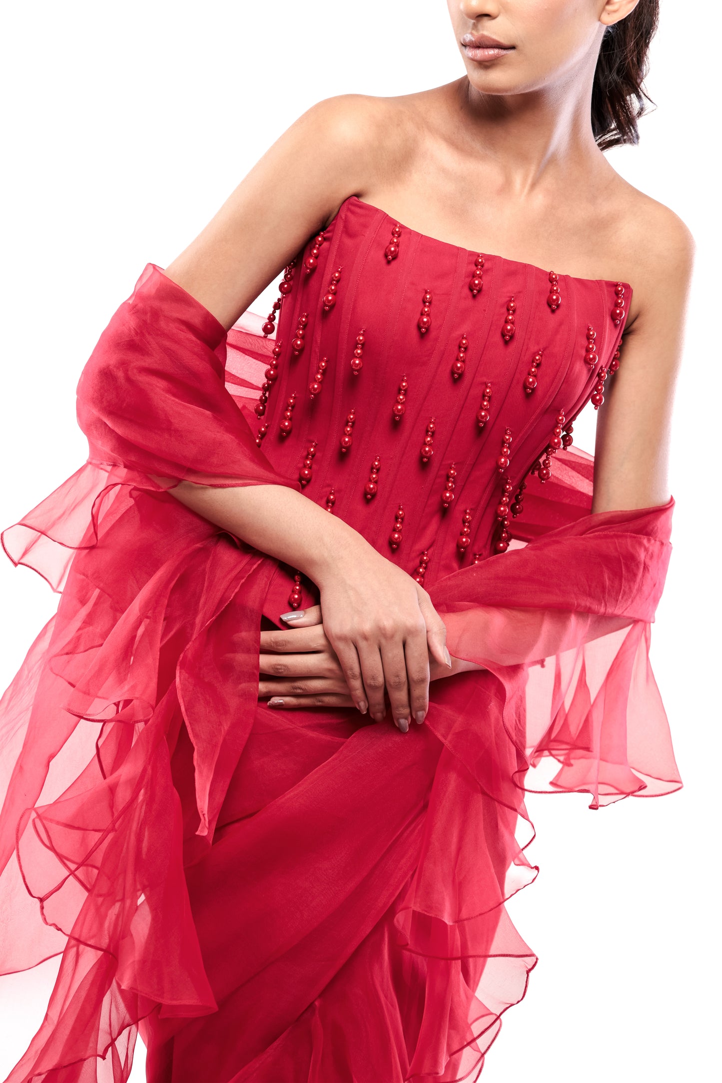 RED EVERLASTING LOVE SAREE