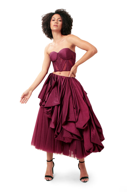 PURPLE ATTRACTION CORSET AND SKIRT