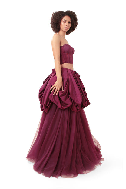 PURPLE UNDERSTANDING CORSET AND SKIRT