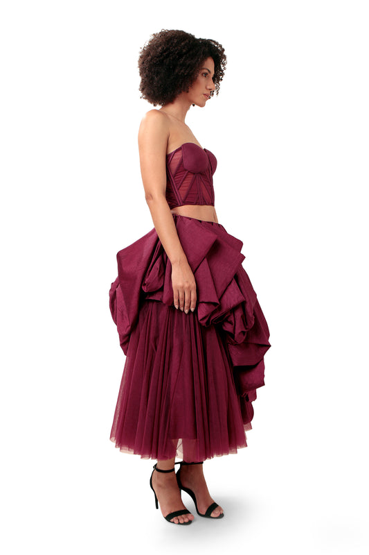 PURPLE ATTRACTION CORSET AND SKIRT