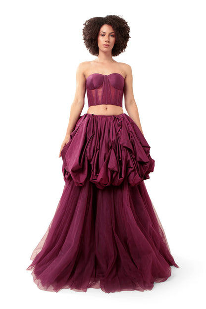 PURPLE UNDERSTANDING CORSET AND SKIRT