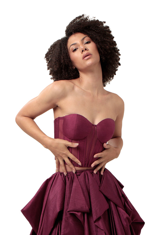 PURPLE INFATUATION CORSET TOP