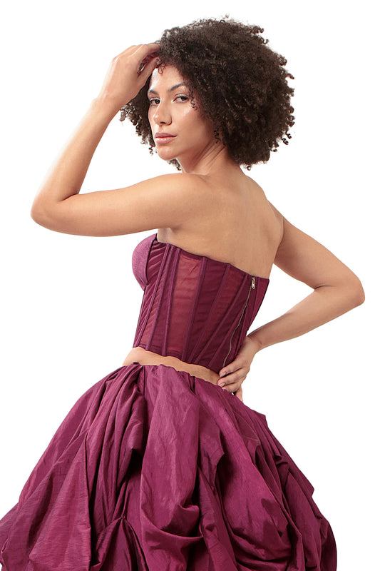 PURPLE UNDERSTANDING CORSET TOP