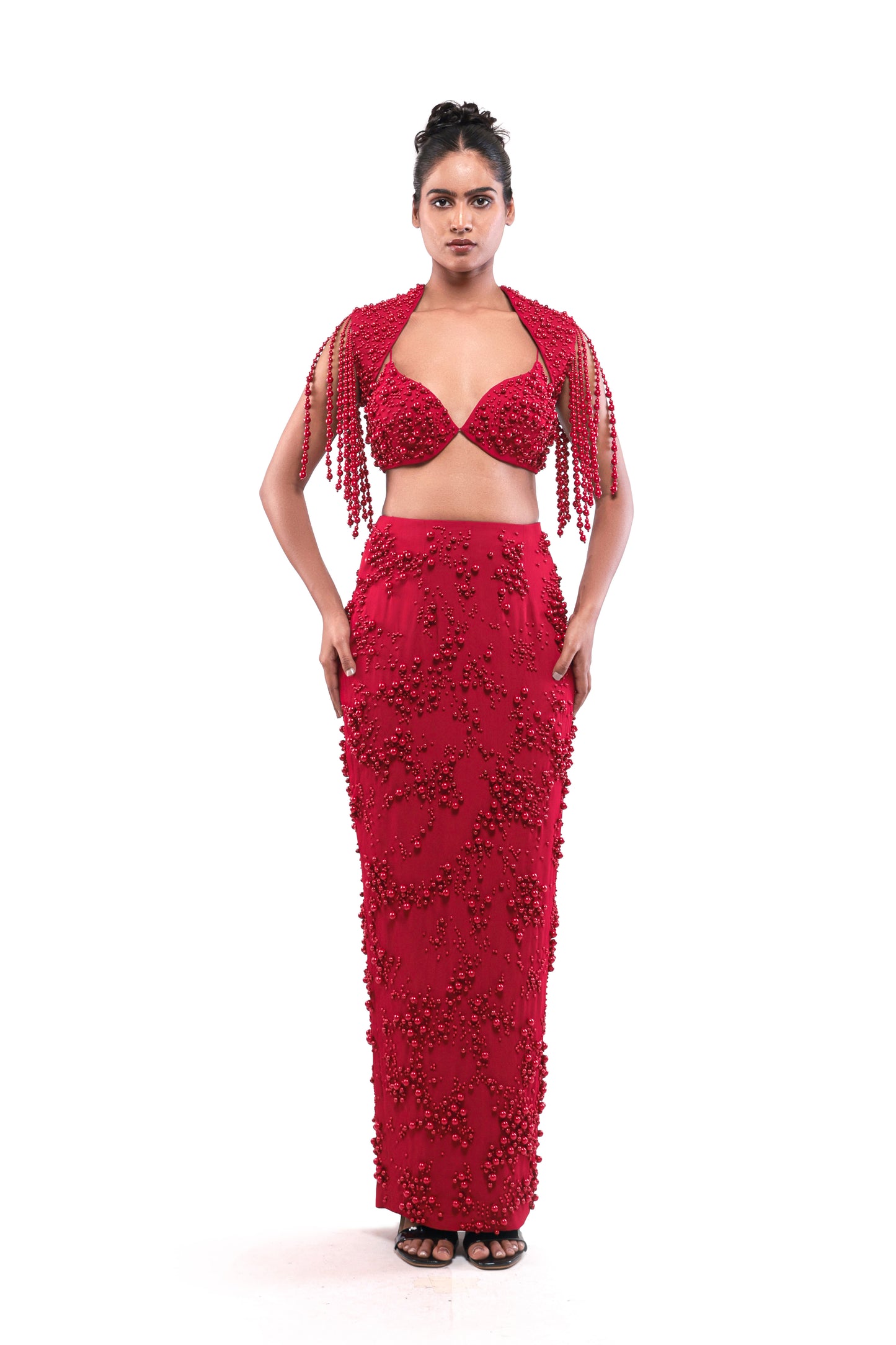 RED EVERMORE SKIRT SET