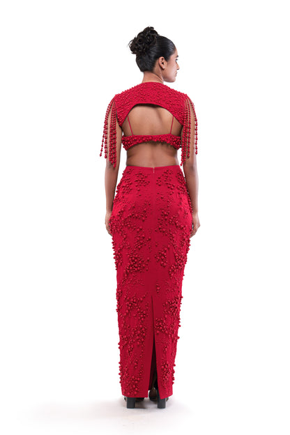 RED EVERMORE SKIRT SET