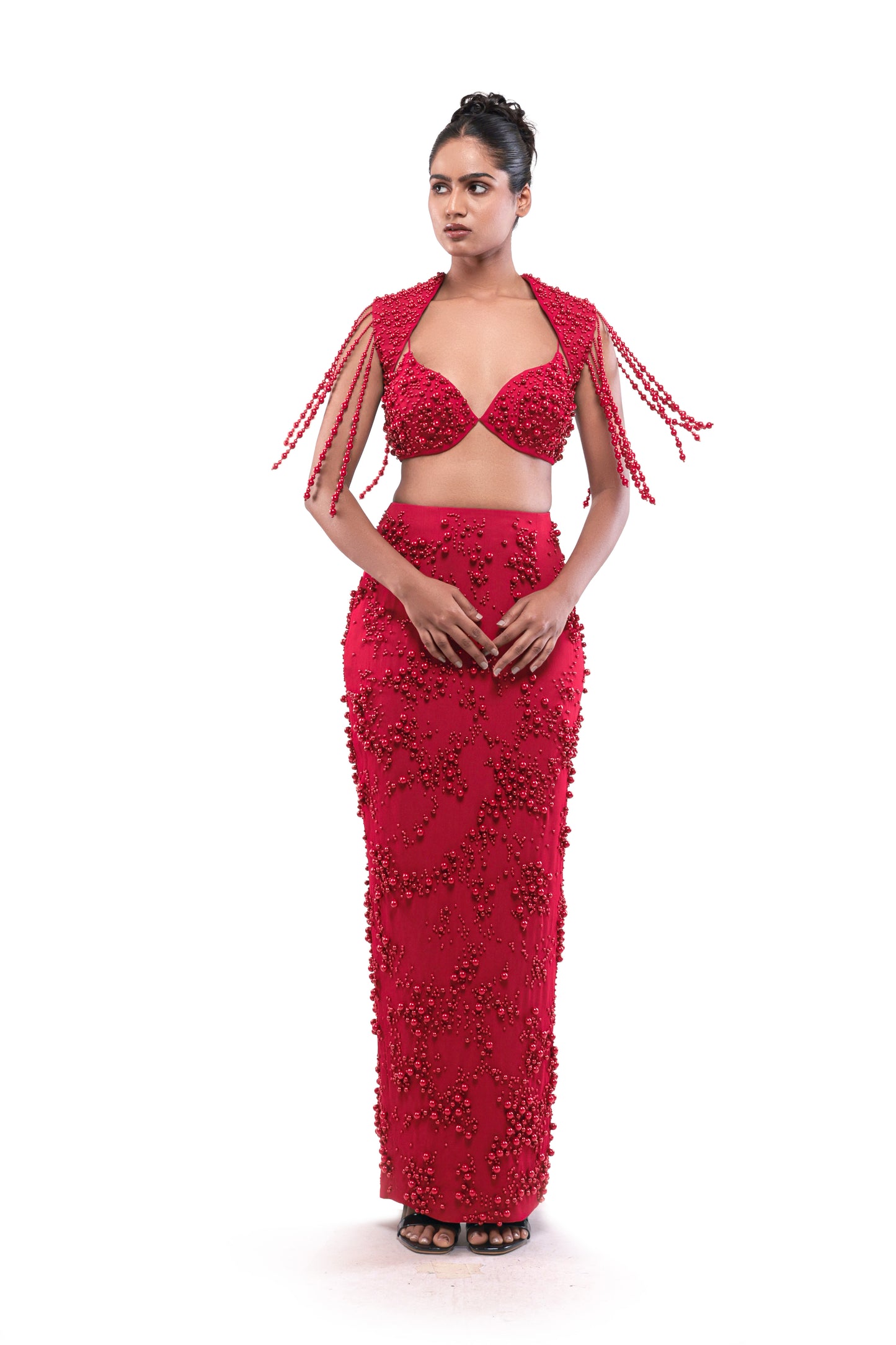 RED EVERMORE SKIRT SET
